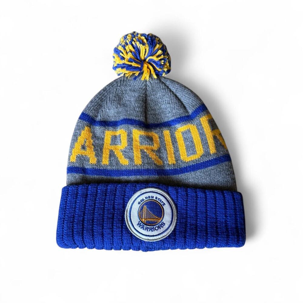 MITCHELL & NESS Golden State Warriors Pom Pom Beanie
